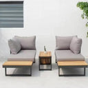 Outdoor sofa set with weather-resistant cushions | 户外沙发套装,配有耐候座垫 | 户外梳化套裝,配有耐候座墊