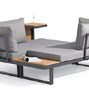 Outdoor sofa set with weather-resistant cushions | 户外沙发套装,配有耐候座垫 | 户外梳化套裝,配有耐候座墊