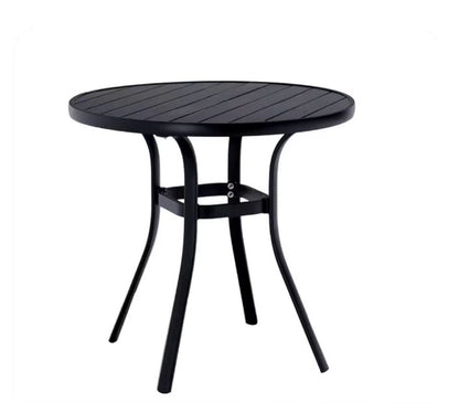 Donat Outdoor Round Dining Set -- Black