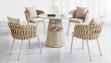 Alfresco | Amos | Outdoor Round Table with Elmer Armchair Set