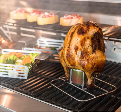 The Char-Broil® GRILL+ BEER-CAN CHICKEN RACK