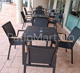 *Pre-order* Alfresco | Kuba | Outdoor Square Dining Table with Enoch Armchair Set - Black