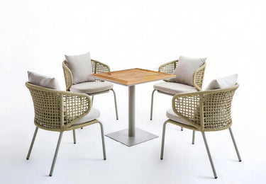 Alfresco | Boris | Outdoor Square Dining Set - Champagne