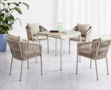 Alfresco | Laurel | Outdoor Square Table with Blake Armchair Set