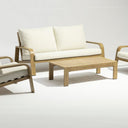 Outdoor sofa set with weather-resistant cushions | 户外沙发套装，配有耐候座垫 | 户外梳化套裝，配有耐候座墊