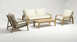 Outdoor sofa set with weather-resistant cushions | 户外沙发套装，配有耐候座垫 | 户外梳化套裝，配有耐候座墊