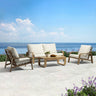 Outdoor sofa set with weather-resistant cushions | 户外沙发套装，配有耐候座垫 | 户外梳化套裝，配有耐候座墊