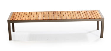 Alfresco | Montpelier | Outdoor Aluminum Teak Wood Bench