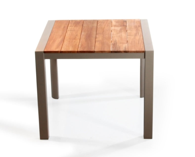 Brookvale Outdoor Aluminum Teak Wood Square Table Set (100% FSC® teak)