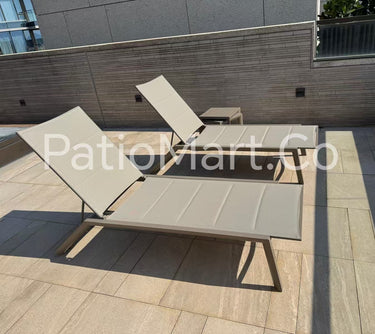 *Pre-order* Alfresco | Chic | Outdoor Reclining Sun Lounger - Champagne