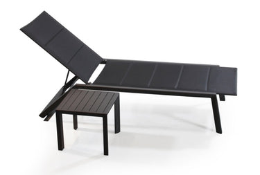 *Pre-order* Alfresco | Chic | Outdoor Reclining Sun Lounger Set - Black