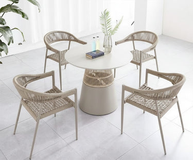 Alfresco | Amos | Outdoor Round Table with Kyle Armchair Set