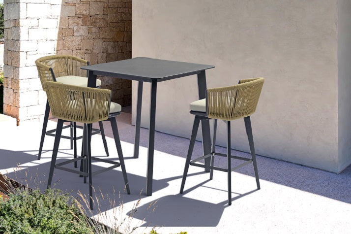 Couture Jardin | Diva | Outdoor Bar Stool -- Brown Color