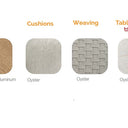 Outdoor sofa set with weather-resistant cushions | 户外沙发套装，配有耐候座垫 | 户外梳化套裝，配有耐候座墊