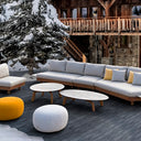 Outdoor sofa set with weather-resistant cushions | 户外沙发套装，配有耐候座垫 | 户外梳化套裝，配有耐候座墊