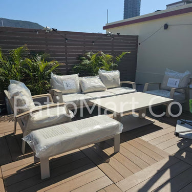  Alfresco | Gardinia | Garden Lounge Set with Rising Table, 5Pc