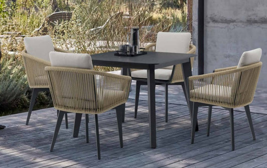 Couture Jardin | Diva | Outdoor Square Dining Set - Brown Color