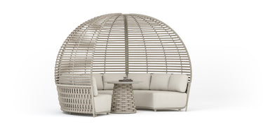 Couture Jardin | Hug | Outdoor Arc Sofa Set with Canopy - Greige Color