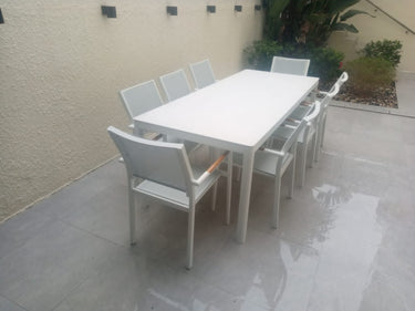 Couture Jardin | Ella | Outdoor Dining Set White -- Large Size