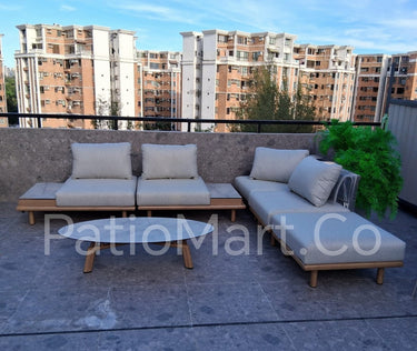 Couture Jardin | Play | Outdoor Sofa with Lounge Oval Coffee Table Set of 6 pcs