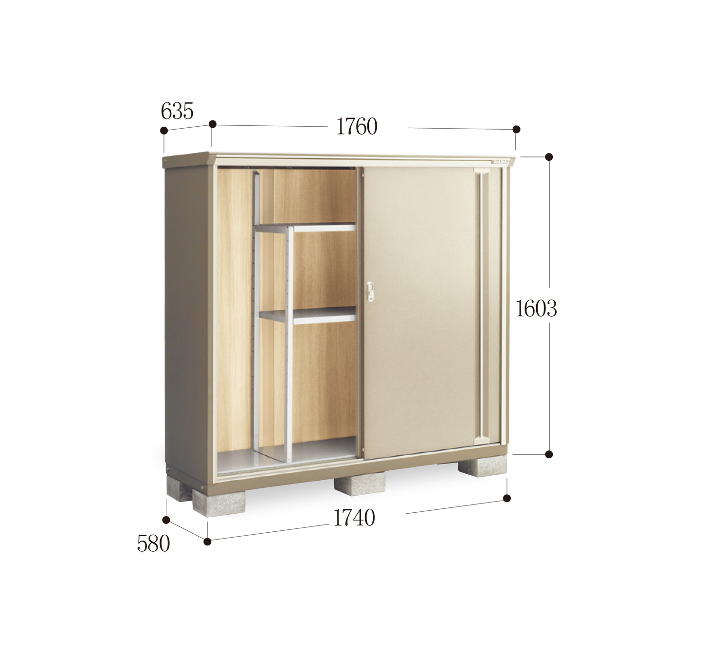 *預訂* 稻葉牌戶外儲物櫃 Inaba  KMW-176D (W1760xD635xH1603mm) 1.792m3
