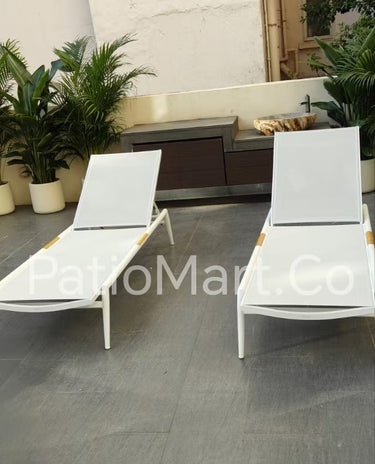 Couture Jardin | Polo | Outdoor Chaise Lounge - White