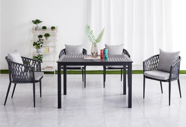 Alfresco | Sean | Outdoor Rect Dining Set 1 - Black