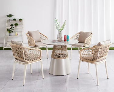 Alfresco | Amos | Outdoor Round Table with Zoland Armchair Set