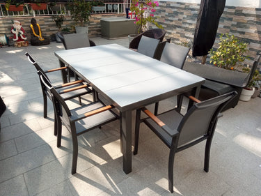 Outdoor Dinning set with aluminum frame