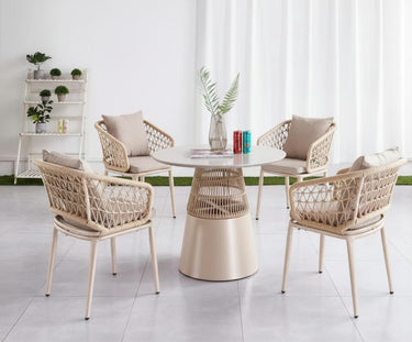 Alfresco | Amos | Outdoor Round Table with Zoland Armchair Set