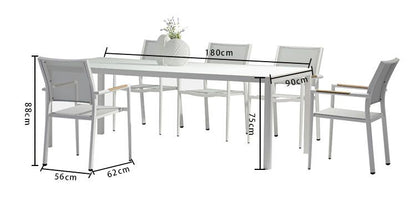 Couture Jardin | Ella | Outdoor Dining Set White