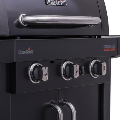 The Char-Broil COMMERCIAL SERIES™ TRU-INFRARED™ 3-BURNER GAS GRILL - Black