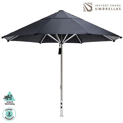 CAFÉ SERIES COMMERCIAL UMBRELLA with base and protection cover - 2.8M SQ Slate